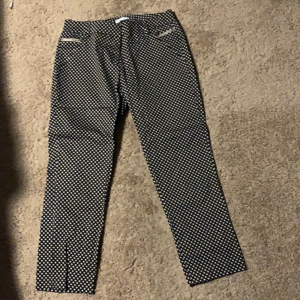 Black and khaki checked pants